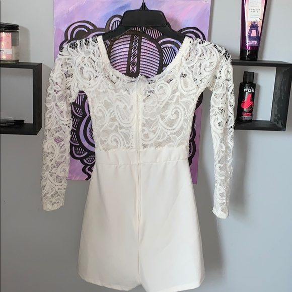 White Lace Romper - Picture 2 of 2
